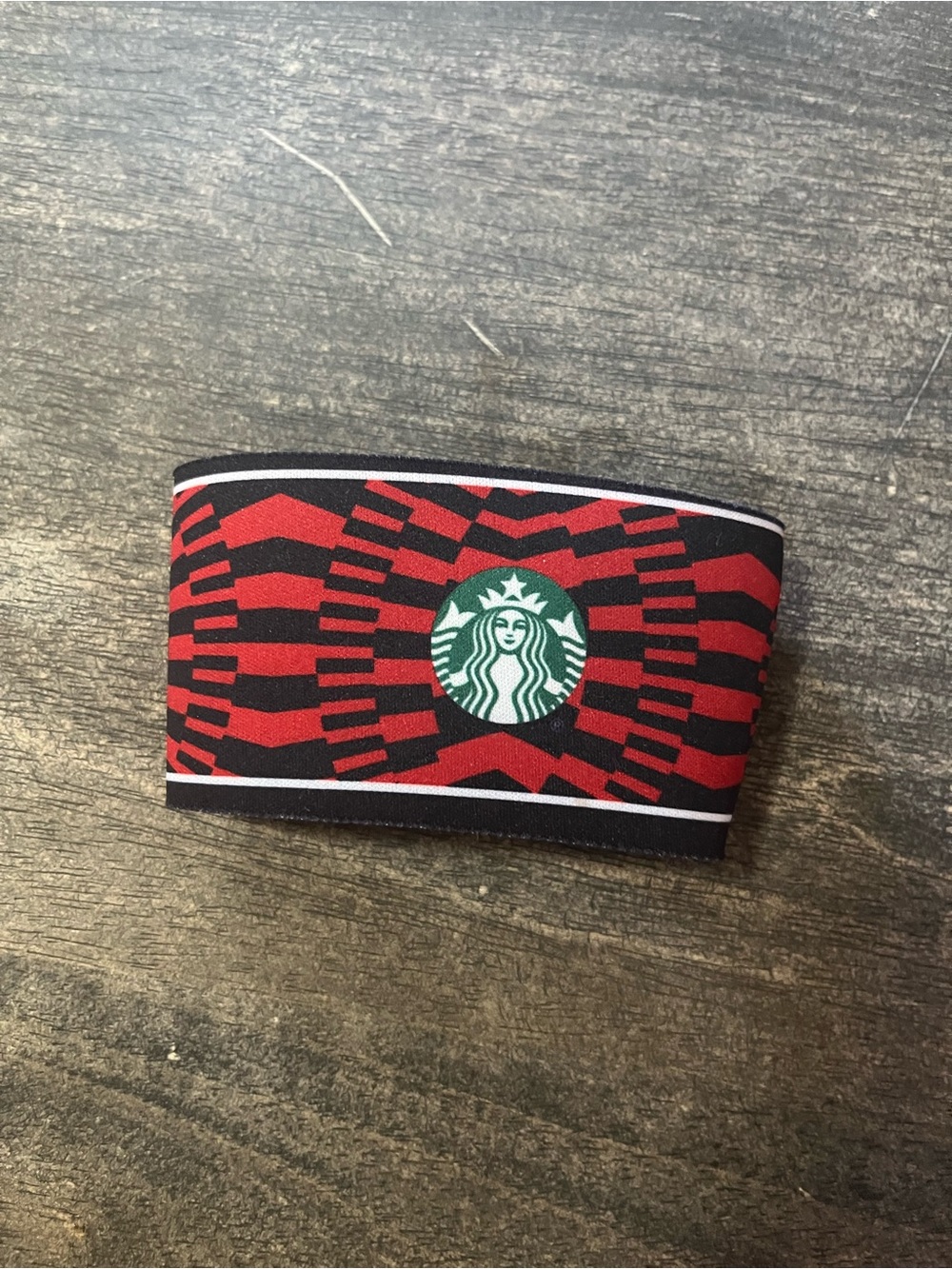 2026 World CUP sleeve Starbucks Red and Black Graphic Sleeve with White Logo